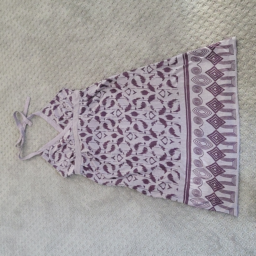 Athleta purple cotton halter dress, size M